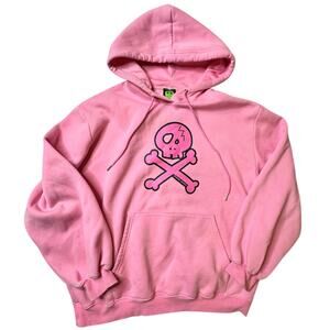 Y2K Tunnel Vision Skater Punk Skull Oversized Sweatshirt Size MEDIUM